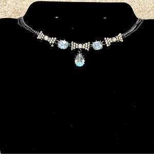 Betsey Johnson Rhinestone Bows Necklace